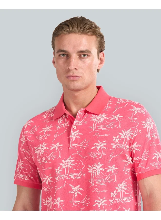 GANT Gant Island Print Polo Shirt