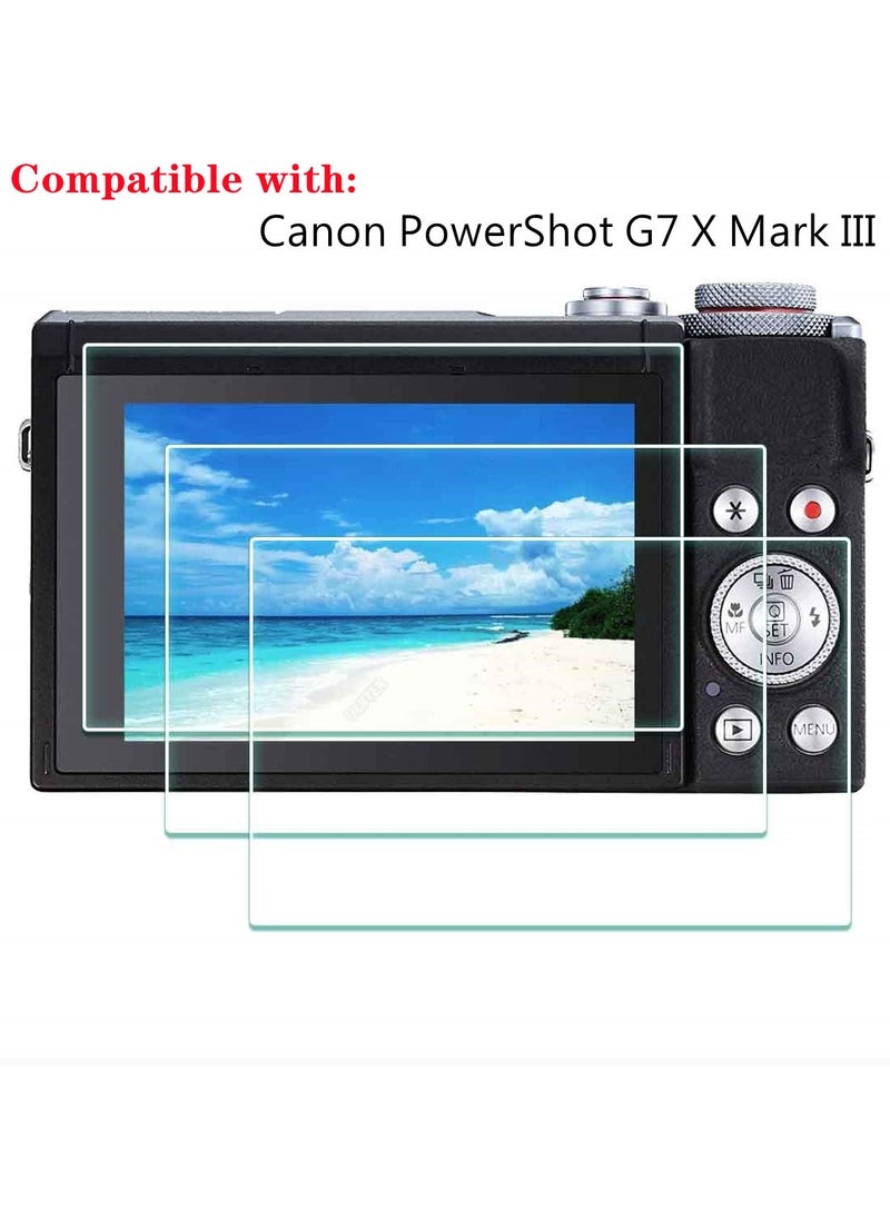 Generic Screen Protector for G7X Mark III Digital Camera 9H Hardness G7XIII Tempered Glass Cover Anti-Scrach Anti-Fingerprint Anti-Bubble Anti-Water Anti-Dust (3Pack)  - Image 1