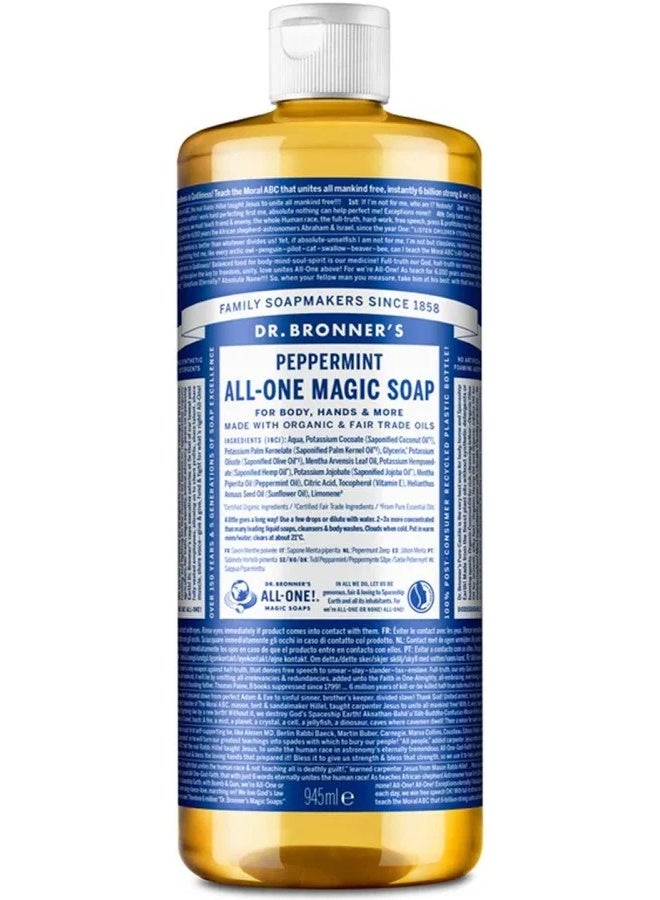 Dr. Bronner's All-One Magic Soap Peppermint 945ml - Image 1