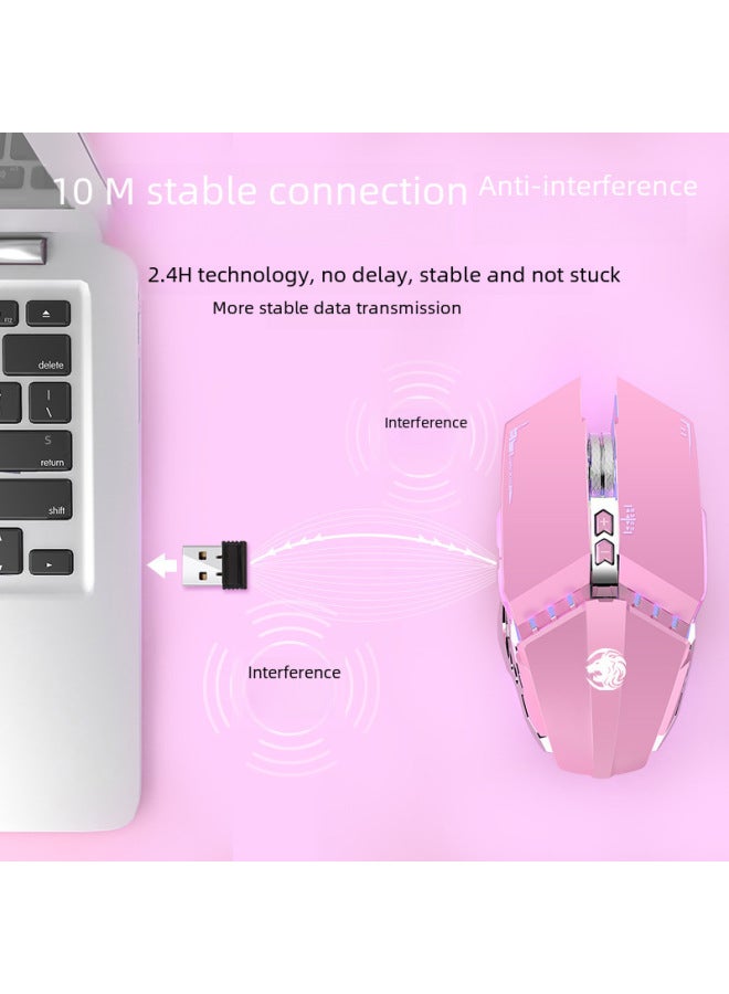 Forerunner G306 Mouse Wireless Bluetooth Dual-Mode Mute on Comfortable Office Game Home Source Factory-Color:Silver Gray  Upgraded Version - Image 4