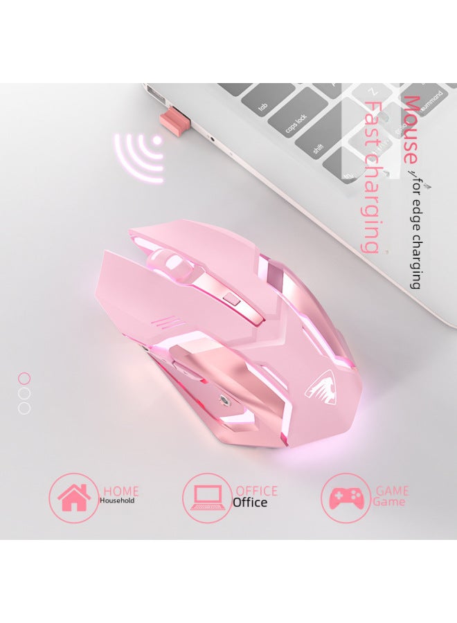 Forerunner G306 Mouse Wireless Bluetooth Dual-Mode Mute on Comfortable Office Game Home Source Factory-Color:Silver Gray  Upgraded Version - Image 3