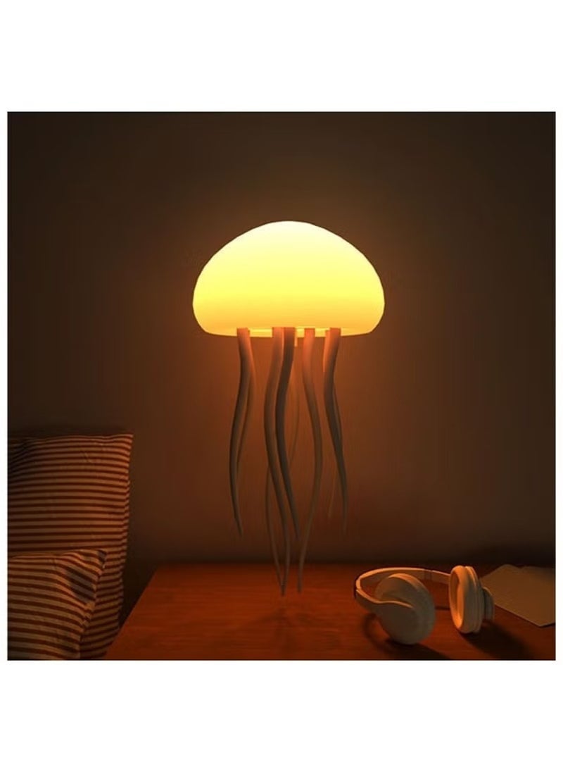 Gulf Trend Floating Jellyfish Lamp Voice Control Jellyfish Table Lamp with Dancing Legs Jellyfish Table Lamp for Kids Hanging Jellyfish Night Light for Home Office Bedroom Bedside Table Lamp - Image 1