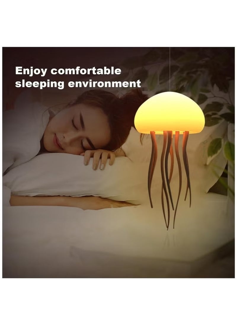 Gulf Trend Floating Jellyfish Lamp Voice Control Jellyfish Table Lamp with Dancing Legs Jellyfish Table Lamp for Kids Hanging Jellyfish Night Light for Home Office Bedroom Bedside Table Lamp - Image 4