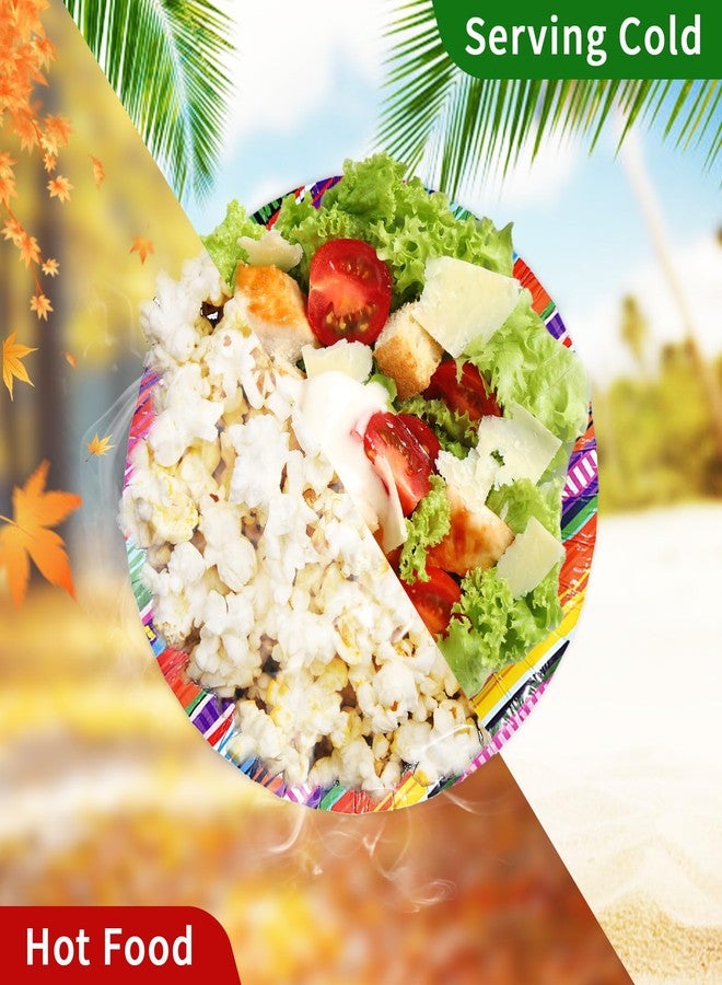 Grencian 100Pcs Mexican Fiesta Paper Bowls 12 Oz Heavy Duty Colorful Mexican Stripes Soup Bowls Disposable Mexico Taco Ice Cream Cups for Cinco De Mayo Mexico Baby Shower Wedding Carnival Party Decorations - Image 4