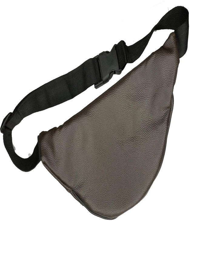NK TRADERS Leather Travel Fanny Pack Pouch | Elegant Chest Bag for Men, Boys & Girls | Waist Bag for Travel, Brown - Image 3