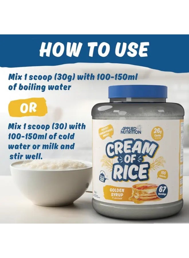 Applied Nutrition Cream of Rice Golden Syrup 67 Servings 2kg - Image 4