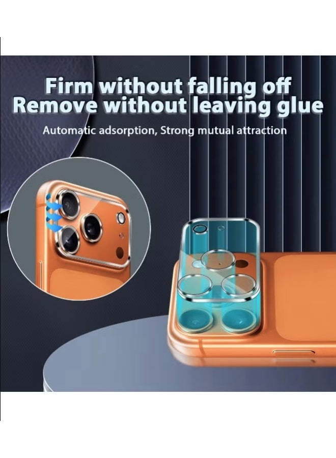 واقي كاميرا iPhone 17 Pro Max من الزجاج المقوى، عبوة واحدة بصلابة 9H ومضاد للخدوش للكاميرا، حماية عدسة واضحة عالي الجودة للكاميرا الخلفية - شفاف - Image 3