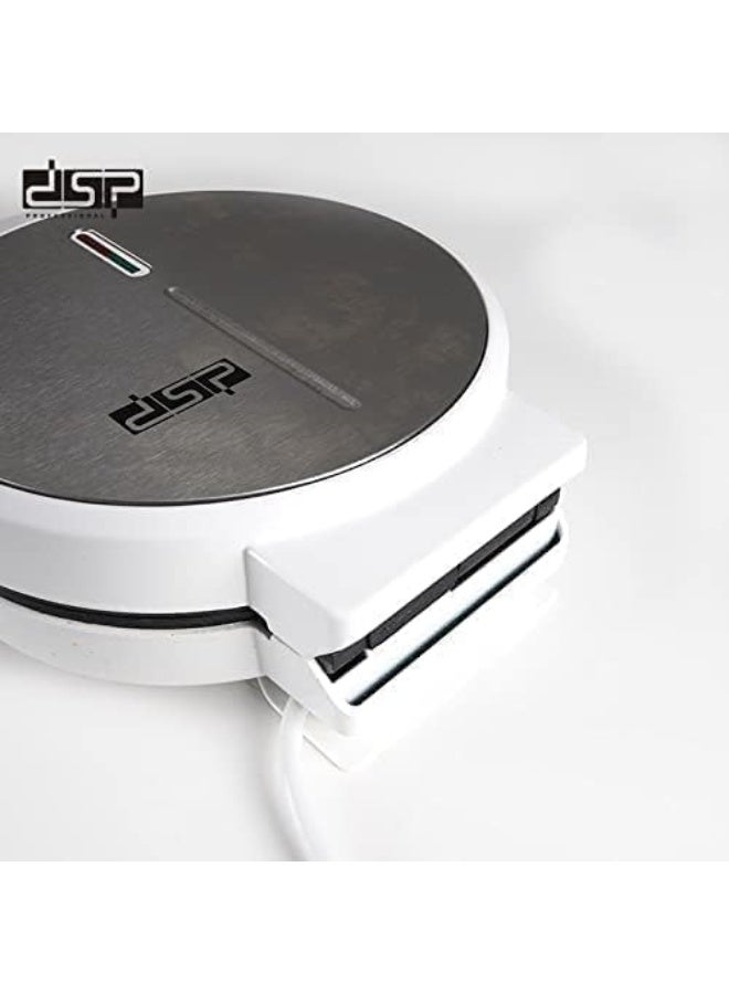 دي اس بي صانعة الوافل الاحترافية من DSP، على شكل قلب، ١٠٠٠ واط، KC1144A، أبيض*فضي  - Image 2