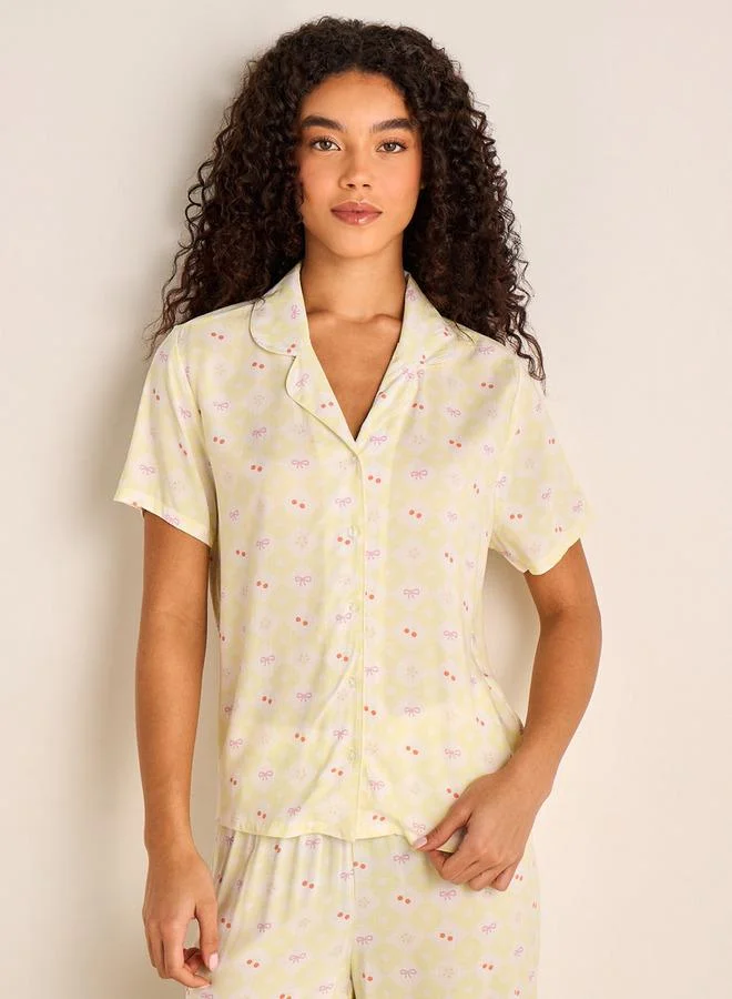 سبلاش فيڤ Pyjama Set Button-Down Shirt & Trousers Viscose