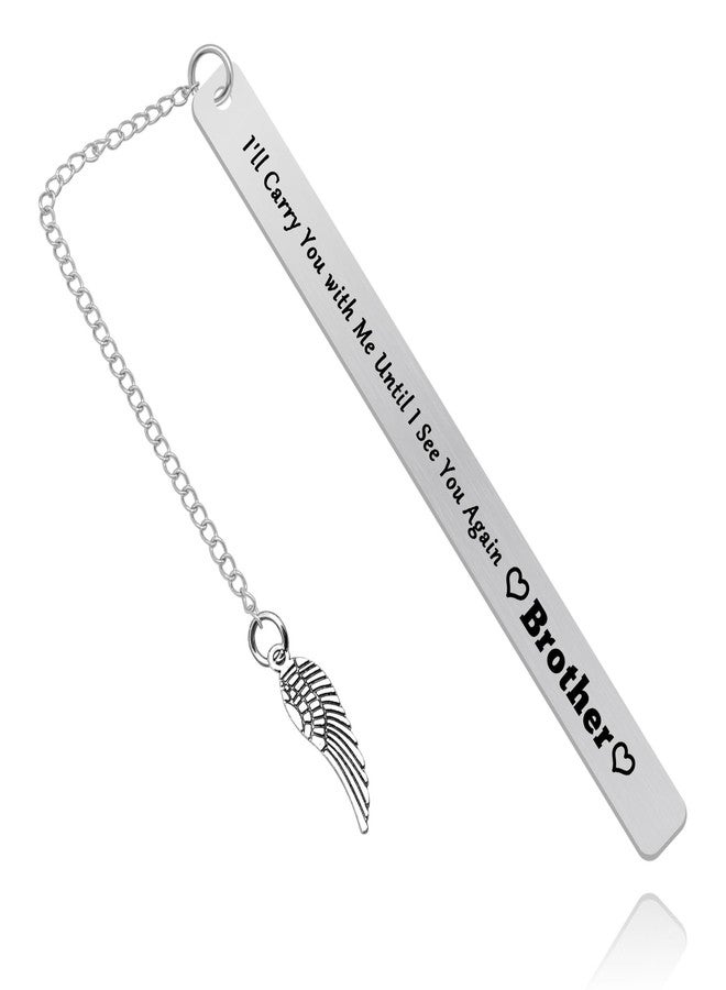 Baipilu Brother Memorial Bookmark Memorial Gift for Loss of Brother Sympathy Gift for Loss of Brother in Memory of Brother Remembrance Bereavement Gifts for Men Loss of Brother Friends Gifts Book Mark - Image 1