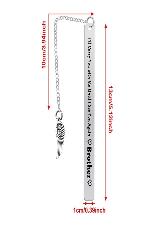 Baipilu Brother Memorial Bookmark Memorial Gift for Loss of Brother Sympathy Gift for Loss of Brother in Memory of Brother Remembrance Bereavement Gifts for Men Loss of Brother Friends Gifts Book Mark - Image 2