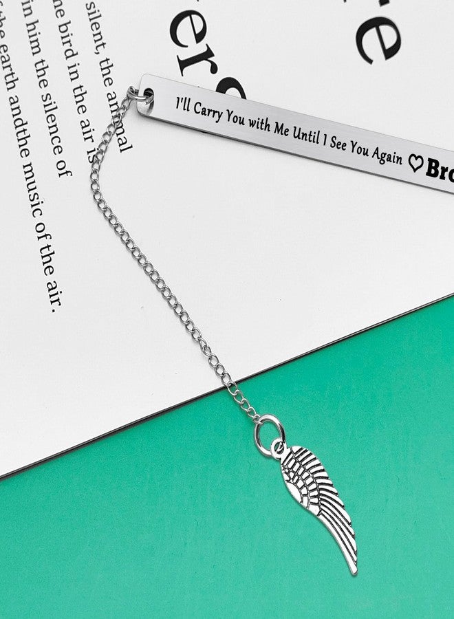 Baipilu Brother Memorial Bookmark Memorial Gift for Loss of Brother Sympathy Gift for Loss of Brother in Memory of Brother Remembrance Bereavement Gifts for Men Loss of Brother Friends Gifts Book Mark - Image 4