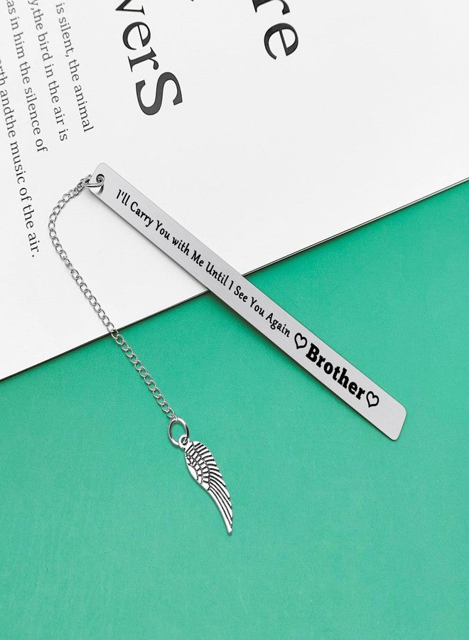 Baipilu Brother Memorial Bookmark Memorial Gift for Loss of Brother Sympathy Gift for Loss of Brother in Memory of Brother Remembrance Bereavement Gifts for Men Loss of Brother Friends Gifts Book Mark - Image 5