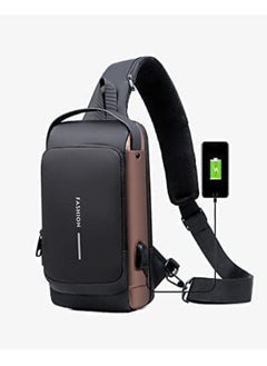 Generic SUPAAR Anti theft Crossbody Sling bag, Shoulder Backpack, Lightweight Chest Daypack with USB Charging Ports  - Image 2