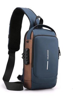 Generic SUPAAR Anti theft Crossbody Sling bag, Shoulder Backpack, Lightweight Chest Daypack with USB Charging Ports  - Image 1