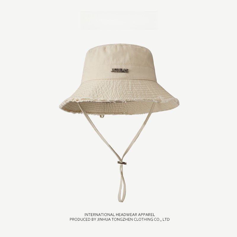 Vintage Japanese Jacquemus Fishermans Hat for Women Beige 