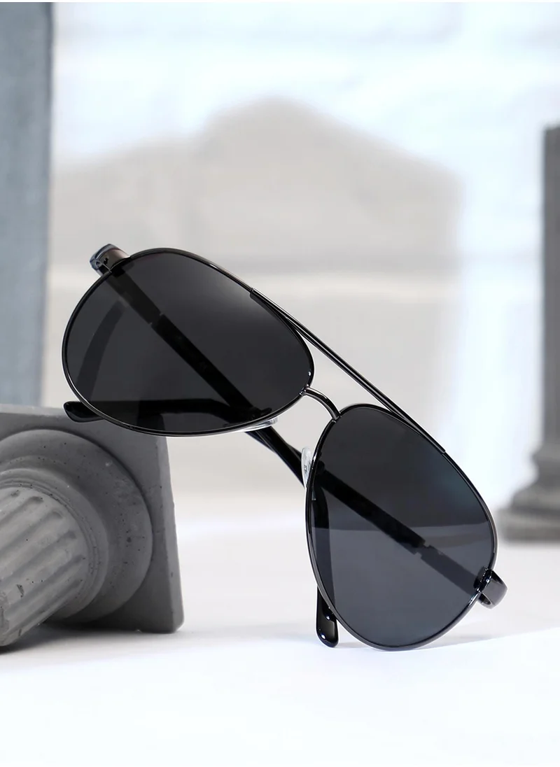 صوص هاوت The Classic Aviator Sunglasses - Onyx Black