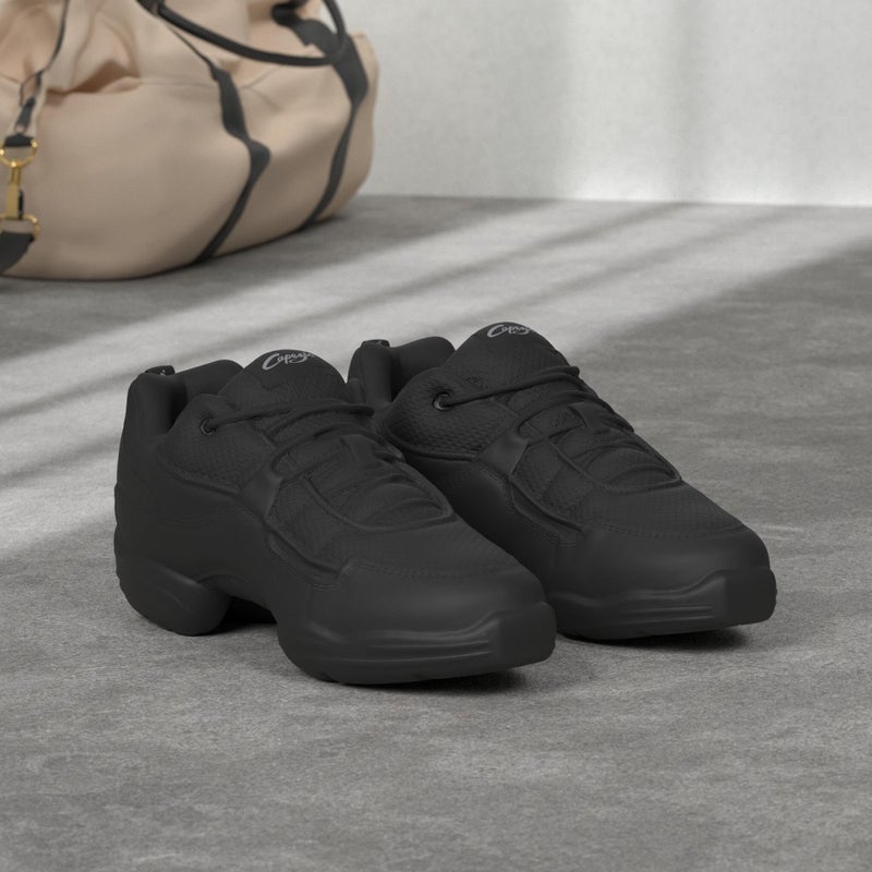 Capezio أحذية كابيزيوا النسائية Ds11 فيرس دانس سنيكر ستوديو، أسود، 4.5 US - Image 2