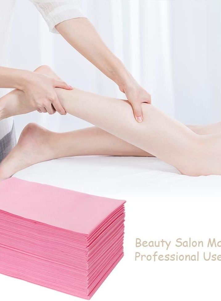 LA PERLA TECH  50Pcs Disposable Bed Sheets Massage Table Sheet Waterproof Bed Cover Non-woven Fabric for Spa Beauty Salon Hotels 80cm X 180cm, Pink - Image 3