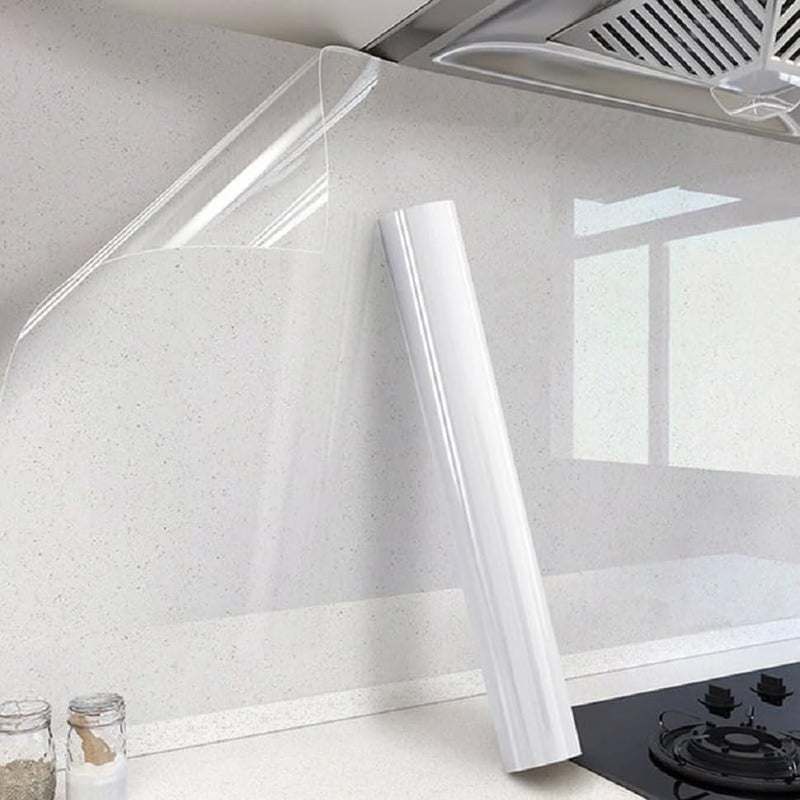 Protective Walls Transparent Contact Paper Removable Self Adhesive Vinyl Film Clear Wall Backsplash Cover Oil Proof Peel Stick Kitchen Office from Bin Chair Back Furniture Door 12 X 1000  - Image 1