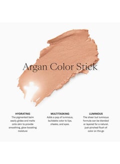 josie maran Josie Maran Color Stick & Lip Gloss Makeup Set - Argan Oil-Based Makeup Balm for Lips, Cheeks & Eyes + Hyaluronic Acid Infused Plumping Lip Gloss (2 Piece Set)  - Image 2