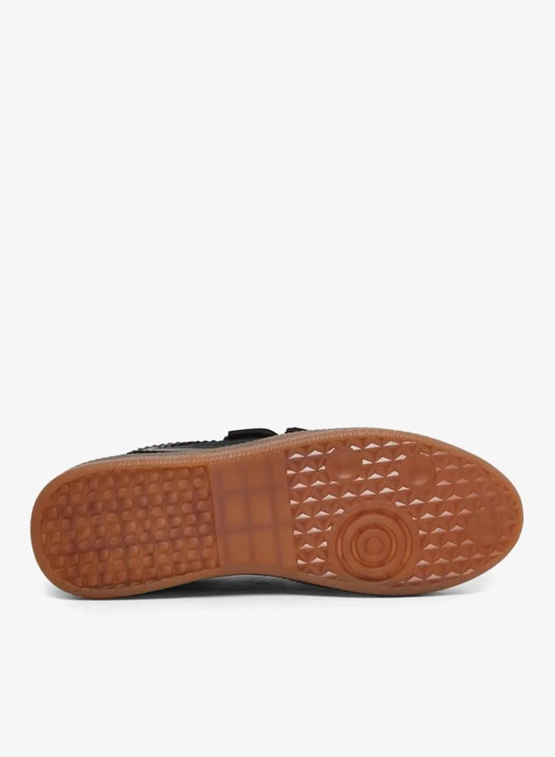 Styli black Black Velcro Strap Sneakers for Men | Best Price UAE