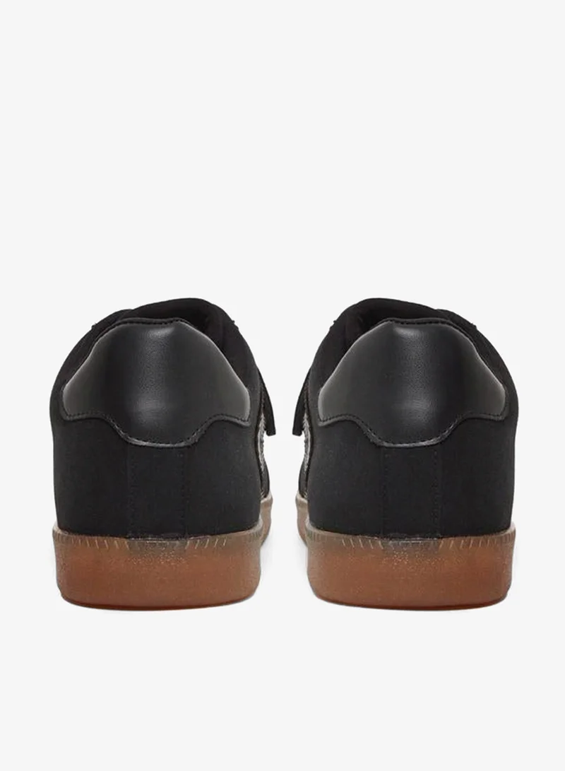 Styli black Black Velcro Strap Sneakers for Men | Best Price UAE