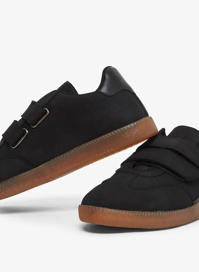 Styli black Black Velcro Strap Sneakers for Men | Best Price UAE