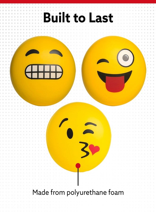 Alpi Squeezies Emoticons Pack - Stress Balls to Improve Focus - Soft Funny Faces Squishy - Durable & Fun Squishy Ball - Stress Balls for Adults & Kids - Pack of 8, Assorted - Image 5
