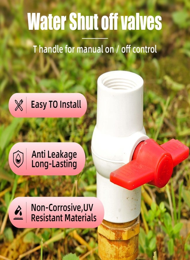 YADIAN 2 Pack PVC Ball Valves 1-1/2'', T-handle Water Shut-Off Ball Valve Threaded (NPT), PVC Ball Valve 1-1/2 inch for Water Project, Swiming Pool, Sewage Pump, Irrigation System, Rated at 150 PSI, Thread - Image 3