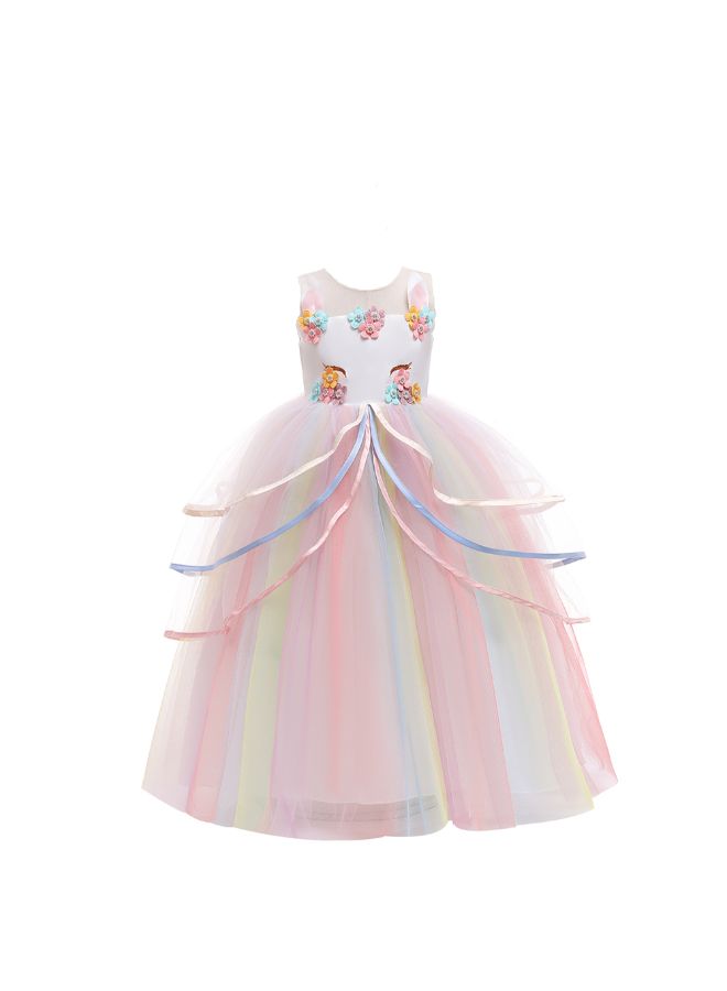 NIBEMINENT Long Unicorn Gauze Princess Holiday Costume 150cm - Image 1
