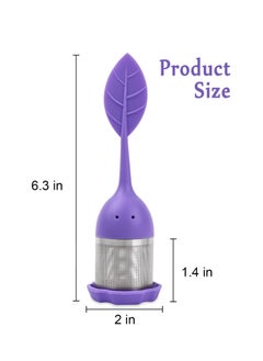 Excefore Silicone Tea Infusers for Loose Tea, 2Pcs Silicone Tea Steeper Fine Mesh Loose Tea Filter Silicone Lid Tea Cup Filter for Loose Leaf Tea or Herbal Tea  - Image 5