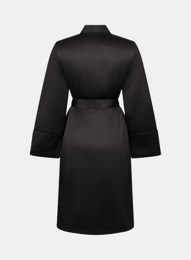 hunkemoller Satin Fleece Bathrobe - Image 5