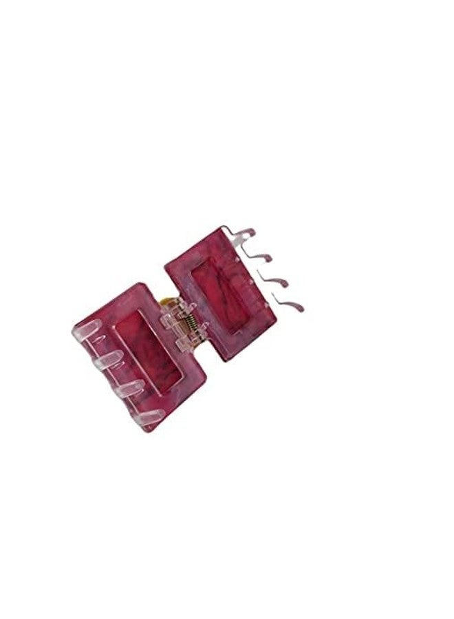 glimm 3Pcs Square Acrylic Hair Claw Clips - Stylish Acetate Hairpins for Girls & Women (random color) - Image 3
