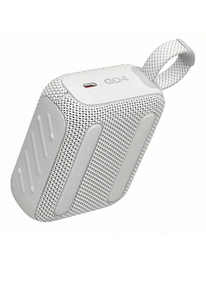 جي بي إل مكبر صوت بلوتوث لاسلكي محمول مقاوم للماء والغبار من Go4، صوت احترافي قوي مع صوت جهير عميق، بطارية مدمجة تدوم طويلاً، مصنوع جزئيًا من مواد معاد تدويرها، لون أبيض - Image 4