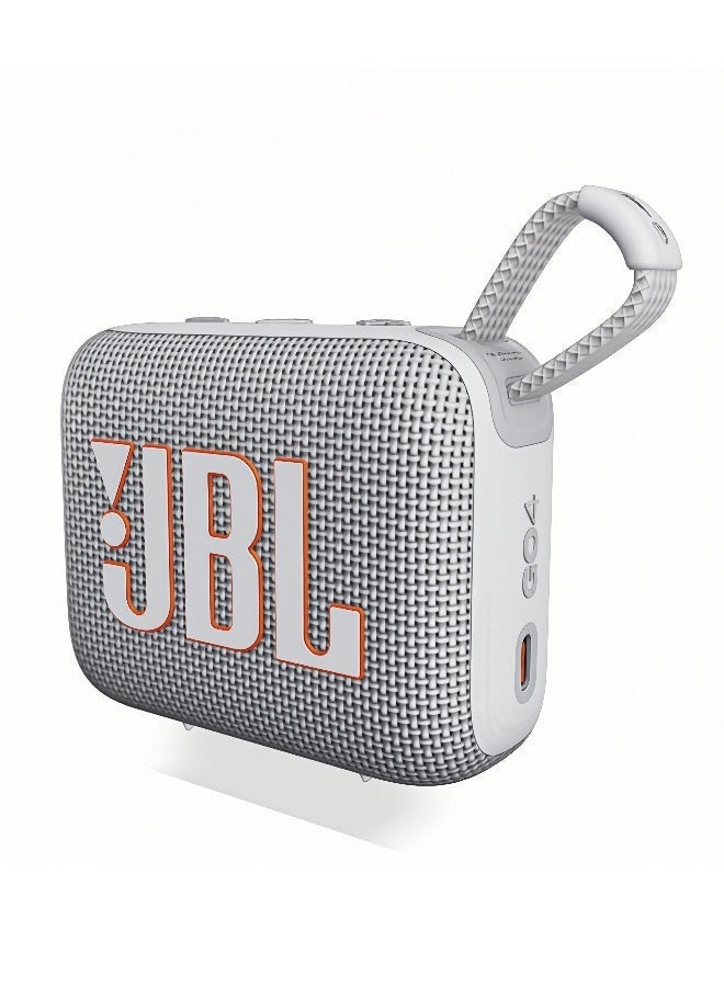 جي بي إل مكبر صوت بلوتوث لاسلكي محمول مقاوم للماء والغبار من Go4، صوت احترافي قوي مع صوت جهير عميق، بطارية مدمجة تدوم طويلاً، مصنوع جزئيًا من مواد معاد تدويرها، لون أبيض - Image 2