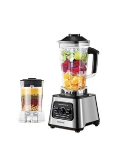 sokany SK-999 Multipurpose Blender High Power 6000W 2.5L 2 in 1 Food Processor with Ice Crusher Silver  - Image 1