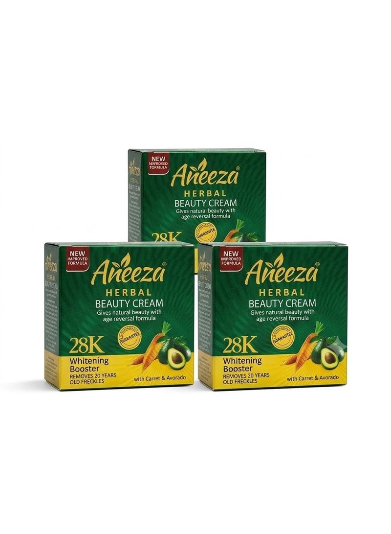 Herbal beauty cream 28k whitening booster 3pcs
