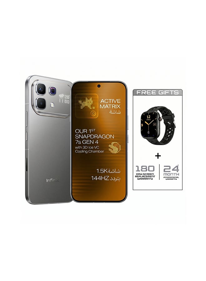 Note 60 Pro Dual SIM Mist Titanium 12GB RAM 256GB 5G With Free watch +Dry screen Replacement Warranty - Middle East Version