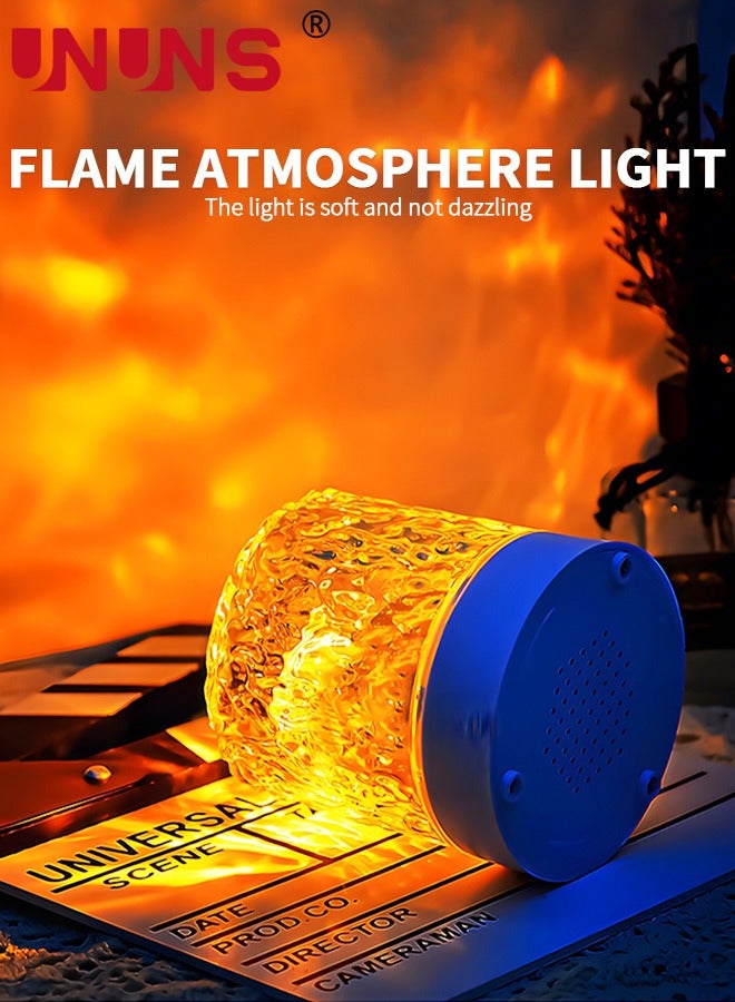 UNUNS 16 Colours Led Crystal Lamp,Rotating Water Ripple Touch Lamp With RGB Remote Control,Acrylic Lampshade Dynamic Atmosphere Lamp For Room Decor,Study Living Room,Parties - Image 2