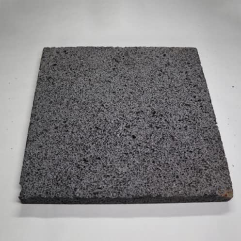 Kamelar.Lava Volcanic stone cooking tiles, flat surface without grooves, 6" x 8", lava cooking stone pizza, meat, seafood and vegetables.Outdoor steak barbecue.Baking pan, baking net, grill - Image 3
