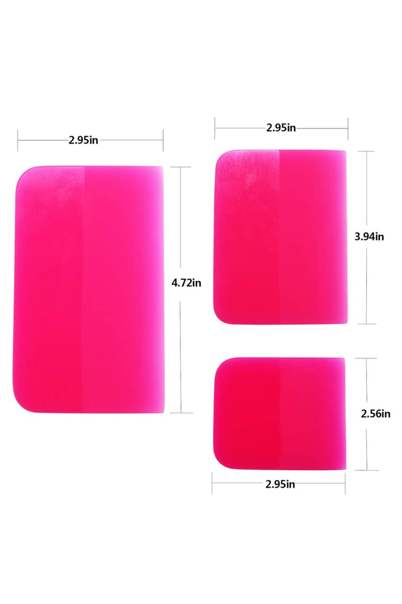 قطع وردية اللون، مكشطة مطاطية من مادة TPU مضادة للخدش لفيلم حماية الطلاء (PPF) وتغليف النوافذ بالفينيل