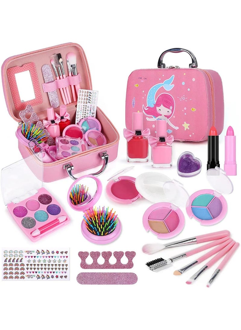 Kids' Makeup Set for Girls, Real Makeup Set for Children, Washable Makeup Set Toys for Little Girls, Birthday Gift Toys for Children Ages 8+ - Image 1