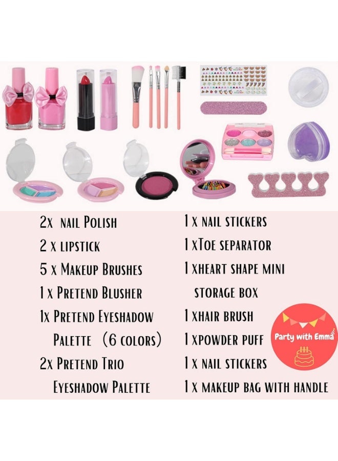 Kids' Makeup Set for Girls, Real Makeup Set for Children, Washable Makeup Set Toys for Little Girls, Birthday Gift Toys for Children Ages 8+ - Image 4