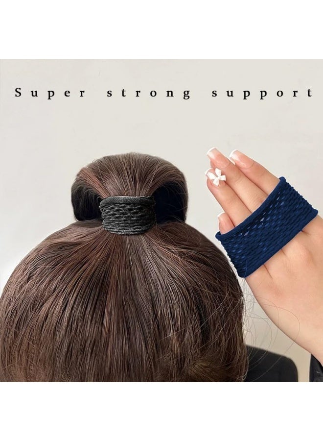 Net Hollow Hair Ties Bands for Women Girls Sports Fishnet Rubber Bands for Hair Rope Wrist Band Elastic Stretch Ponytail Holders for Women Hair Accessories Cotton Openwork Hair Tie 12 PCS - Image 4