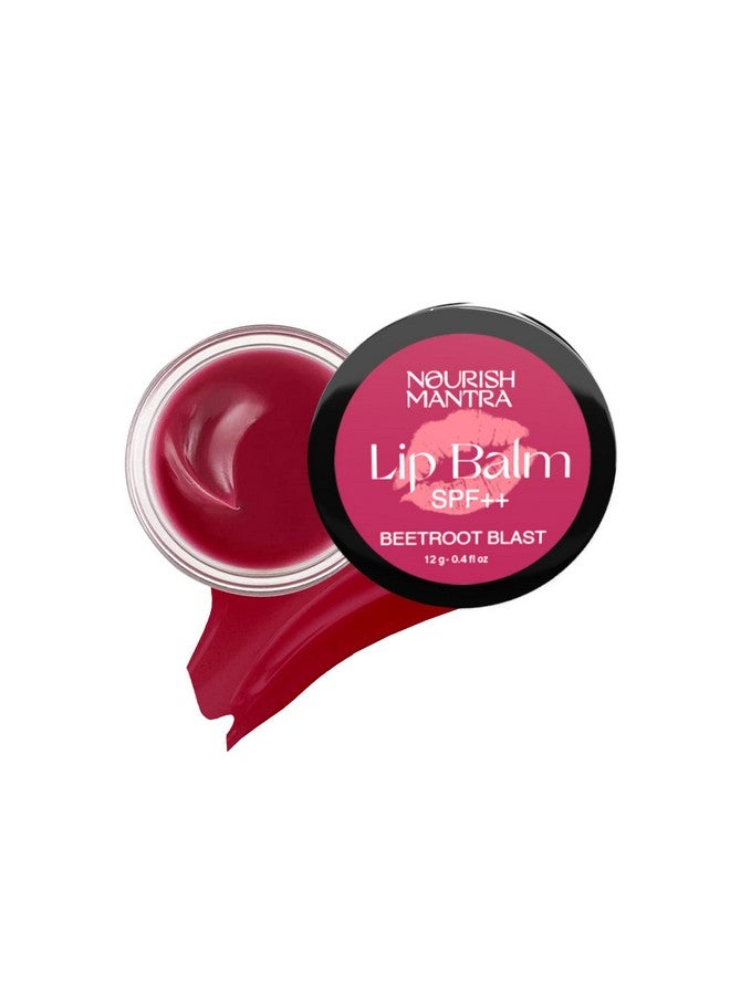 NOURISH MANTRA Beetroot Blast Lip Balm With Spf/Formulated With Beetroot Extracts, Olive Oil, Shea Butter, Vitamin E, And Avocado Oil/Best For Both Women And Men/ 12Gms - Image 1