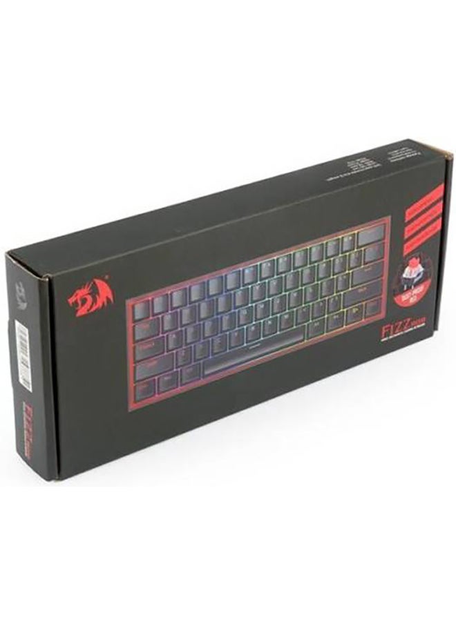 REDRAGON - Fizz Pro K616-RGB Wired/Wireless RGB Mechanical Gaming Keyboard, Ultra-Portable, Bluetooth 2.4G Connection, 61 Keys, Hot-Swappable Red Switch, 20 Preset Backlight Modes, Black - Image 1
