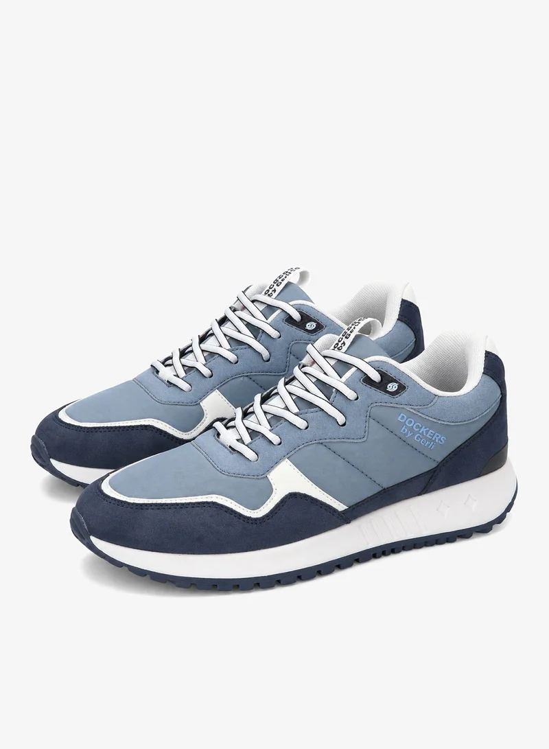 Men's Lace-Up Retro Sneakers - Blue Navy