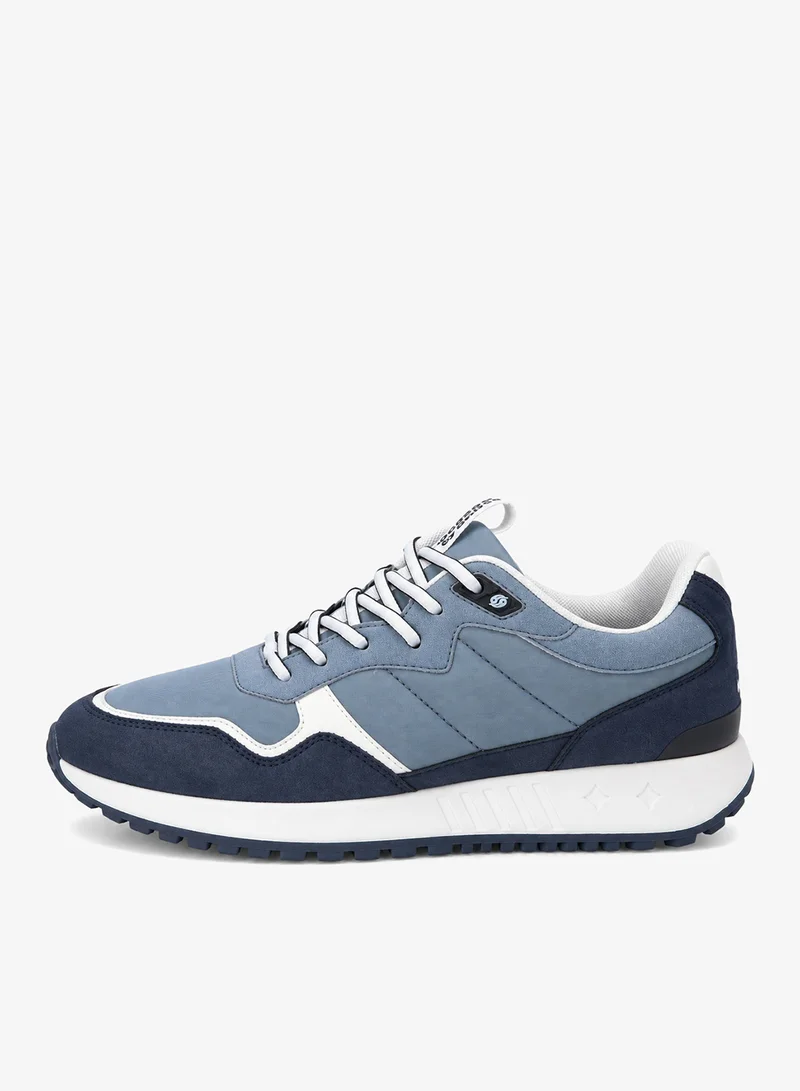 دوكرز باي جيرلي Men's Lace-Up Retro Sneakers - Blue Navy