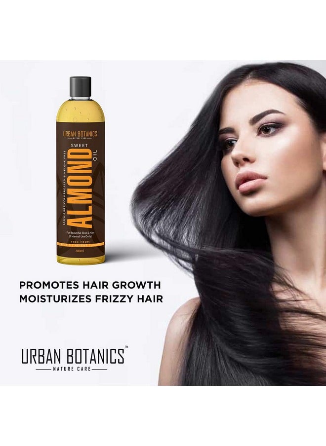 UrbanBotanics UrbanBotanics Pure Cold Pressed Sweet Almond Oil for Hair and Skin, 6.76 fl.Oz (Odorless)  - Image 3